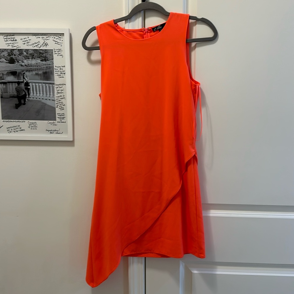 Asymmetrical Orange Dress